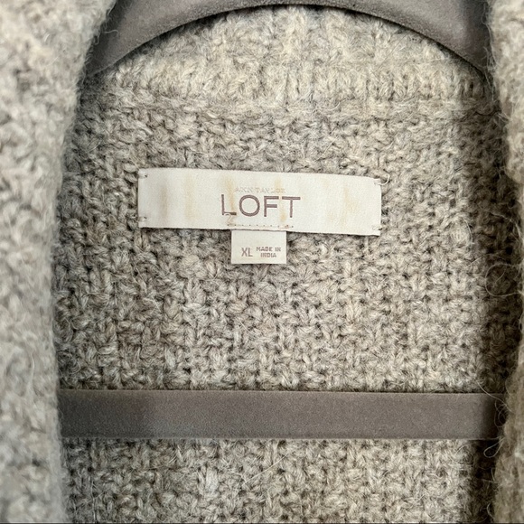 LOFT Wool Blend Draped Sweater Vest Cardigan - Picture 3 of 4